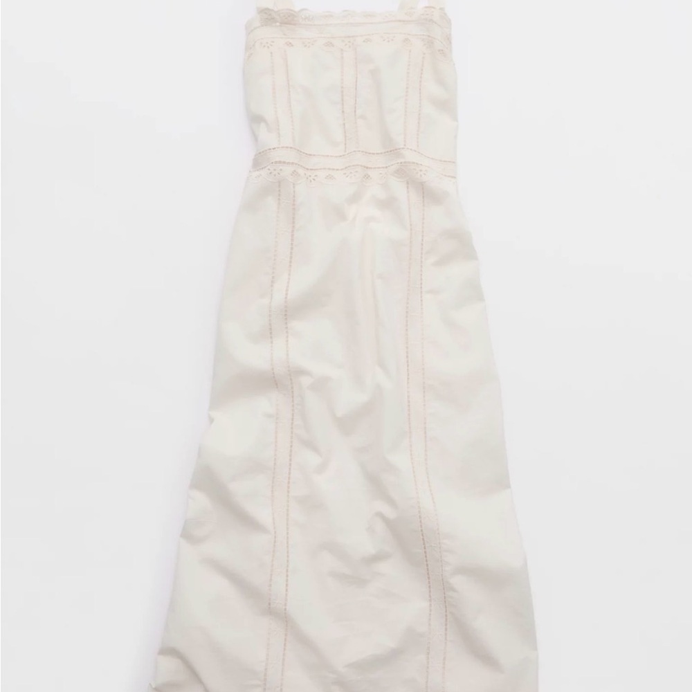 Aerie Cream Lace Detail Dress - Picture 3 of 11